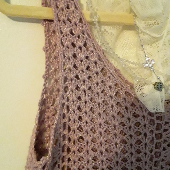 Lavender Crochet Sweater/Blouse - Picture 7 of 7